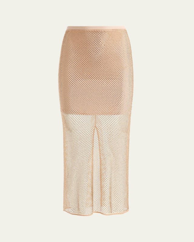 Maeve Crystal Midi Slip Skirt